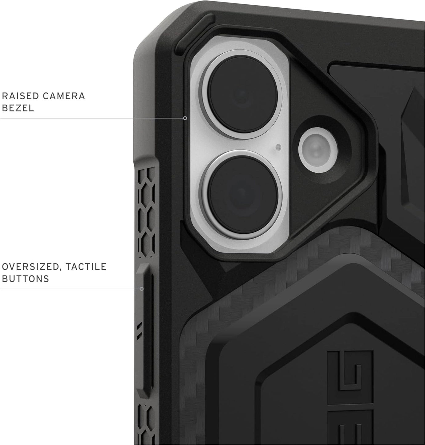 UAG Monarch Pro iPhone 17 Hoesje MagSafe Back Cover Carbon Fiber afbeelding 6