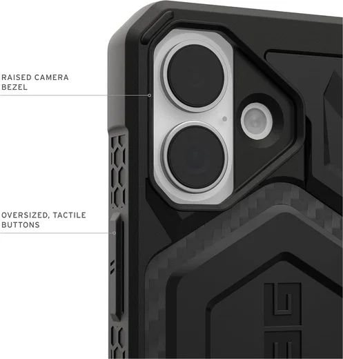 UAG Monarch Pro iPhone 17 Hoesje MagSafe Back Cover Carbon Fiber afbeelding 6