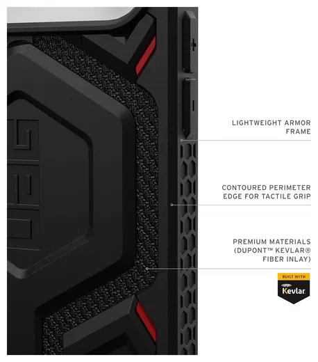 UAG Monarch Pro Apple iPhone 17 Pro Max Hoesje MagSafe Back Cover Kevlar Zwart afbeelding 7