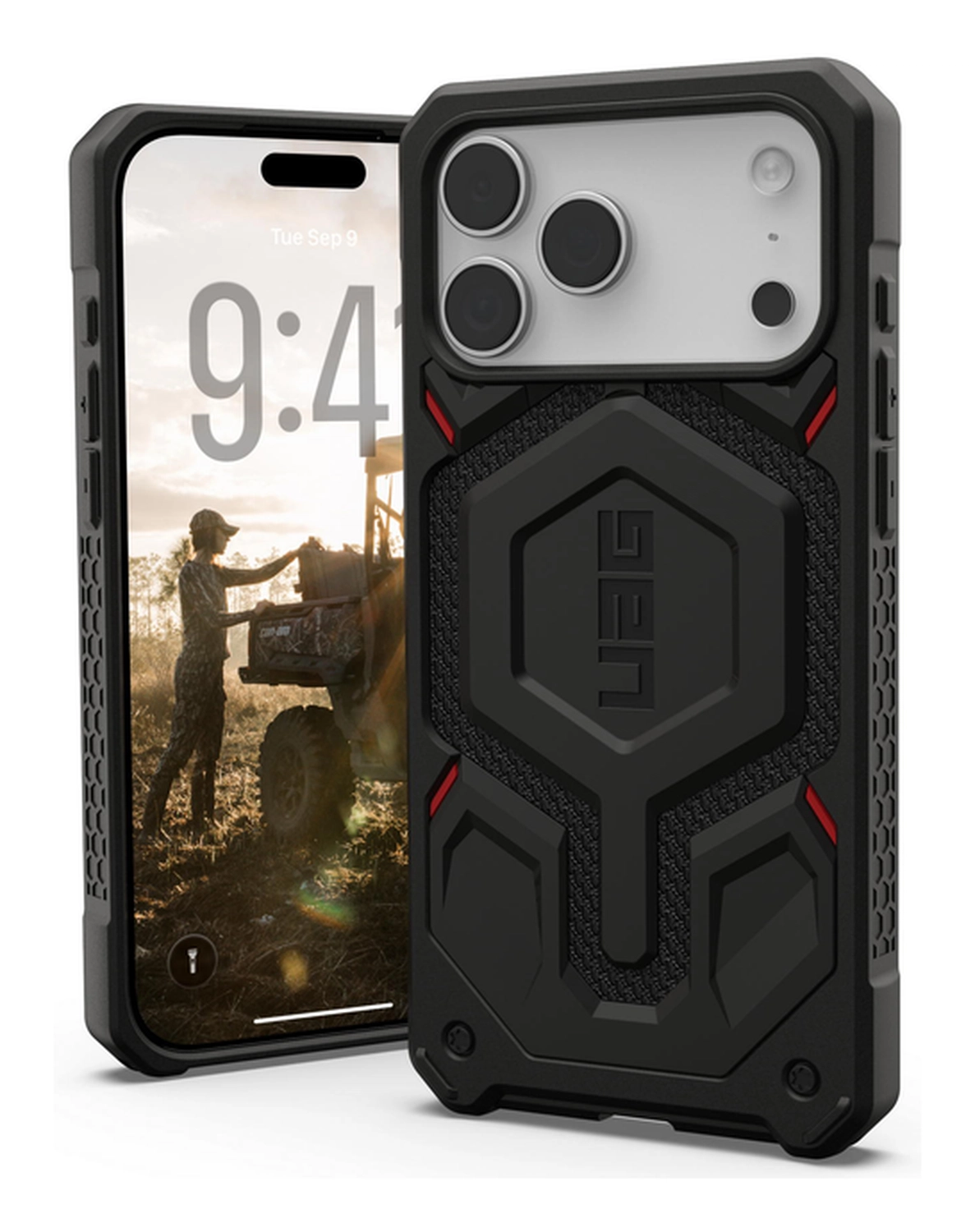 UAG Monarch Pro Apple iPhone 17 Pro Max Hoesje MagSafe Back Cover Kevlar Zwart afbeelding 1