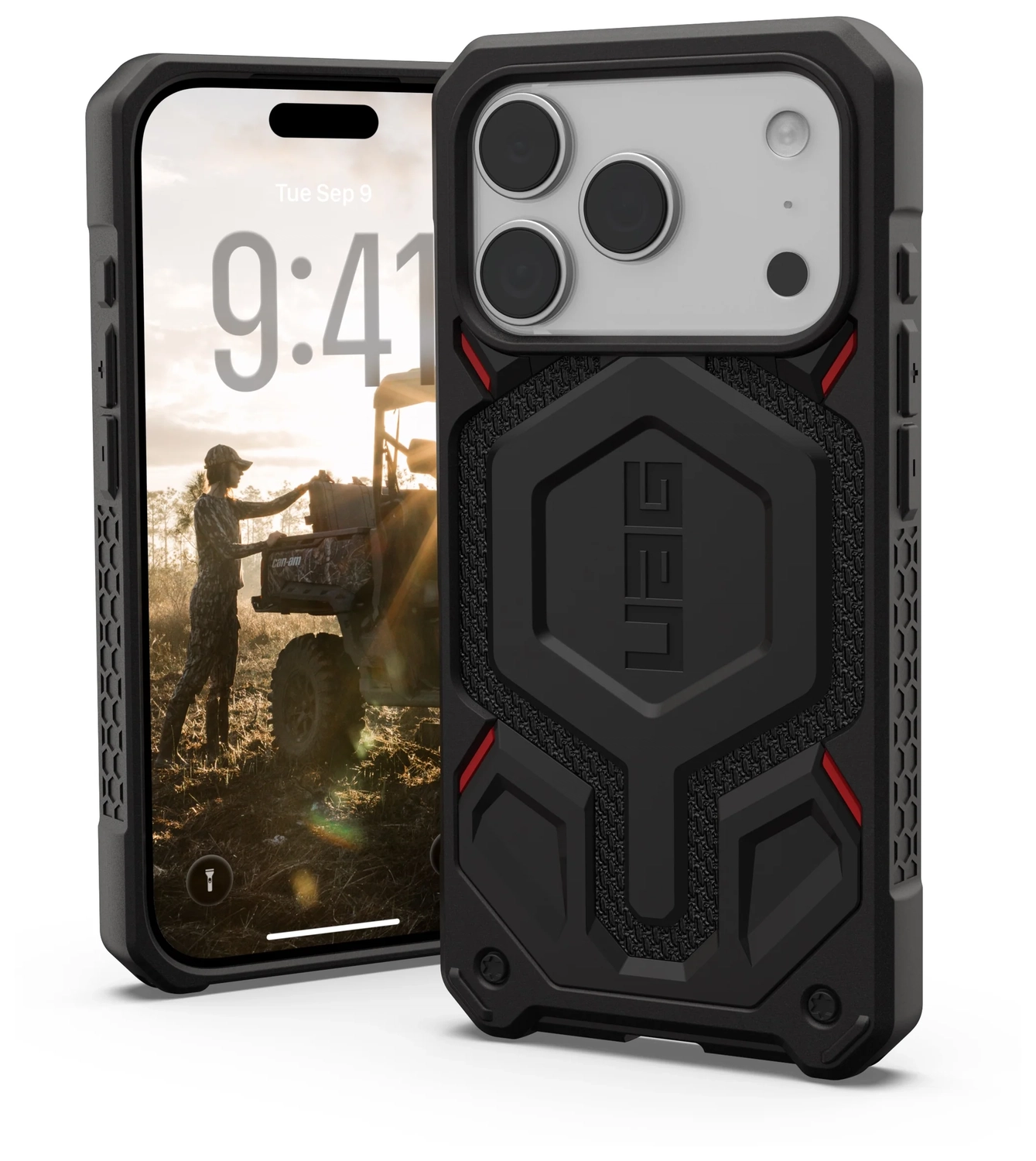 UAG Monarch Pro iPhone 17 Pro Hoesje MagSafe Back Cover Kevlar Zwart afbeelding 1