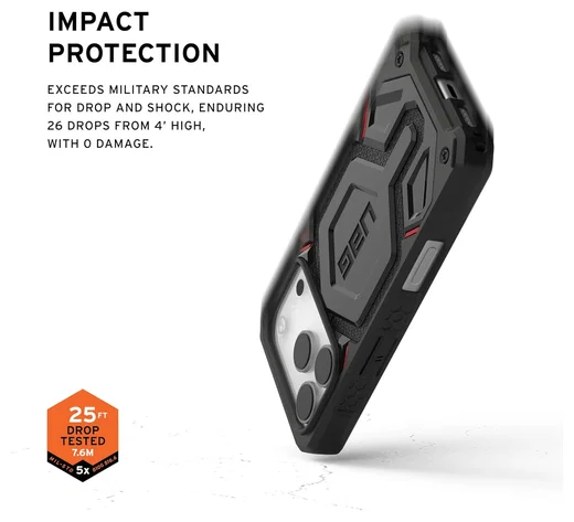 UAG Monarch Pro iPhone 17 Pro Hoesje MagSafe Back Cover Kevlar Zwart afbeelding 4
