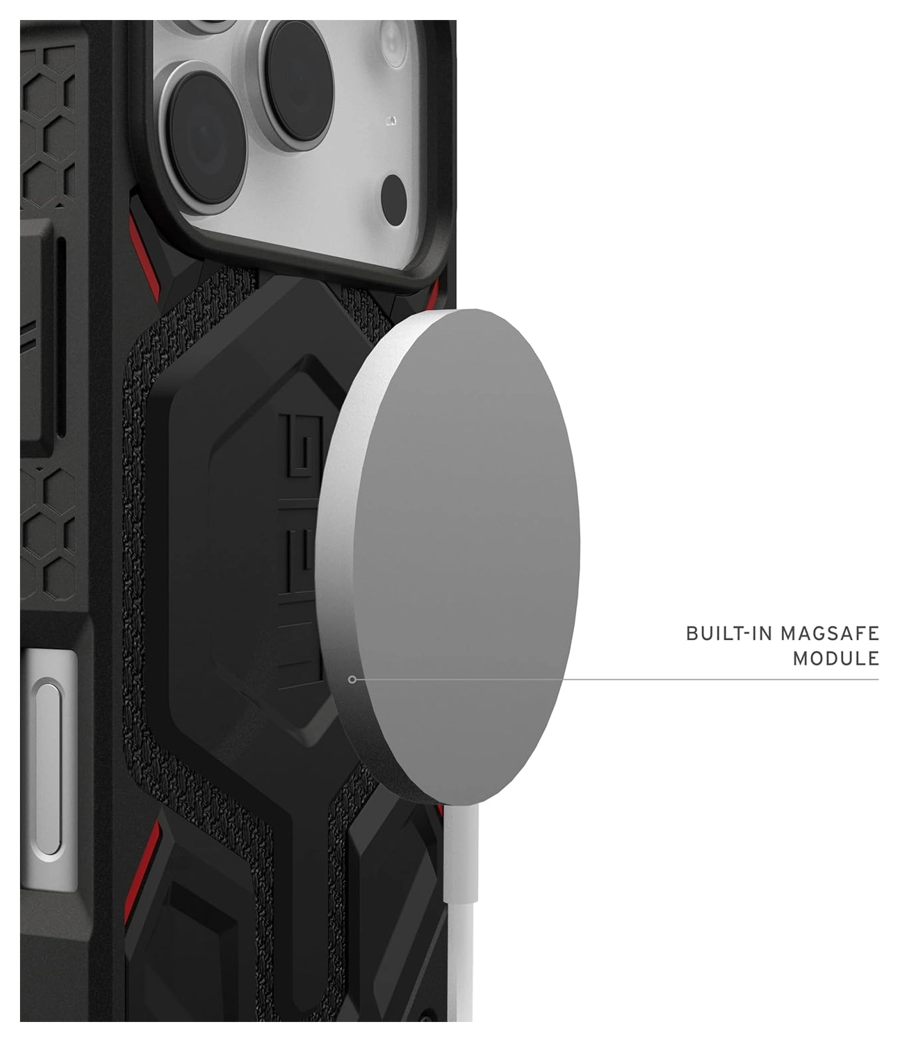 UAG Monarch Pro iPhone 17 Pro Hoesje MagSafe Back Cover Kevlar Zwart afbeelding 5