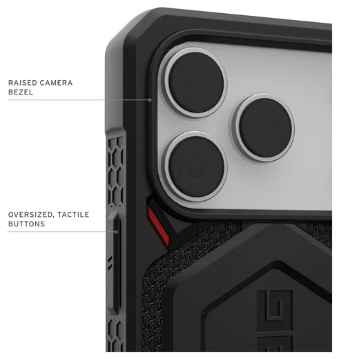 UAG Monarch Pro iPhone 17 Pro Hoesje MagSafe Back Cover Kevlar Zwart afbeelding 6