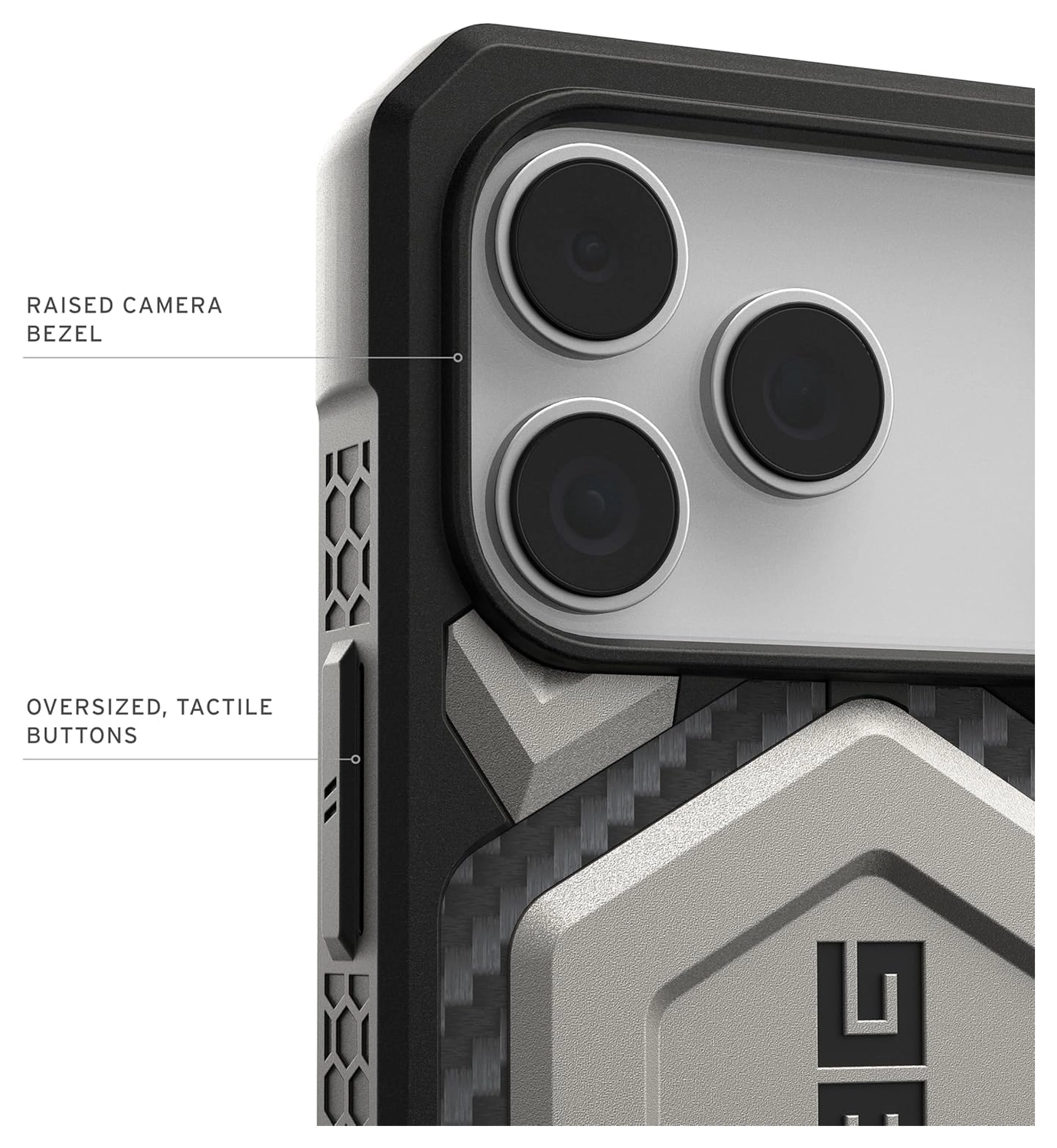 UAG Monarch Pro Apple iPhone 17 Pro Max Hoesje MagSafe Back Cover Titanium afbeelding 6