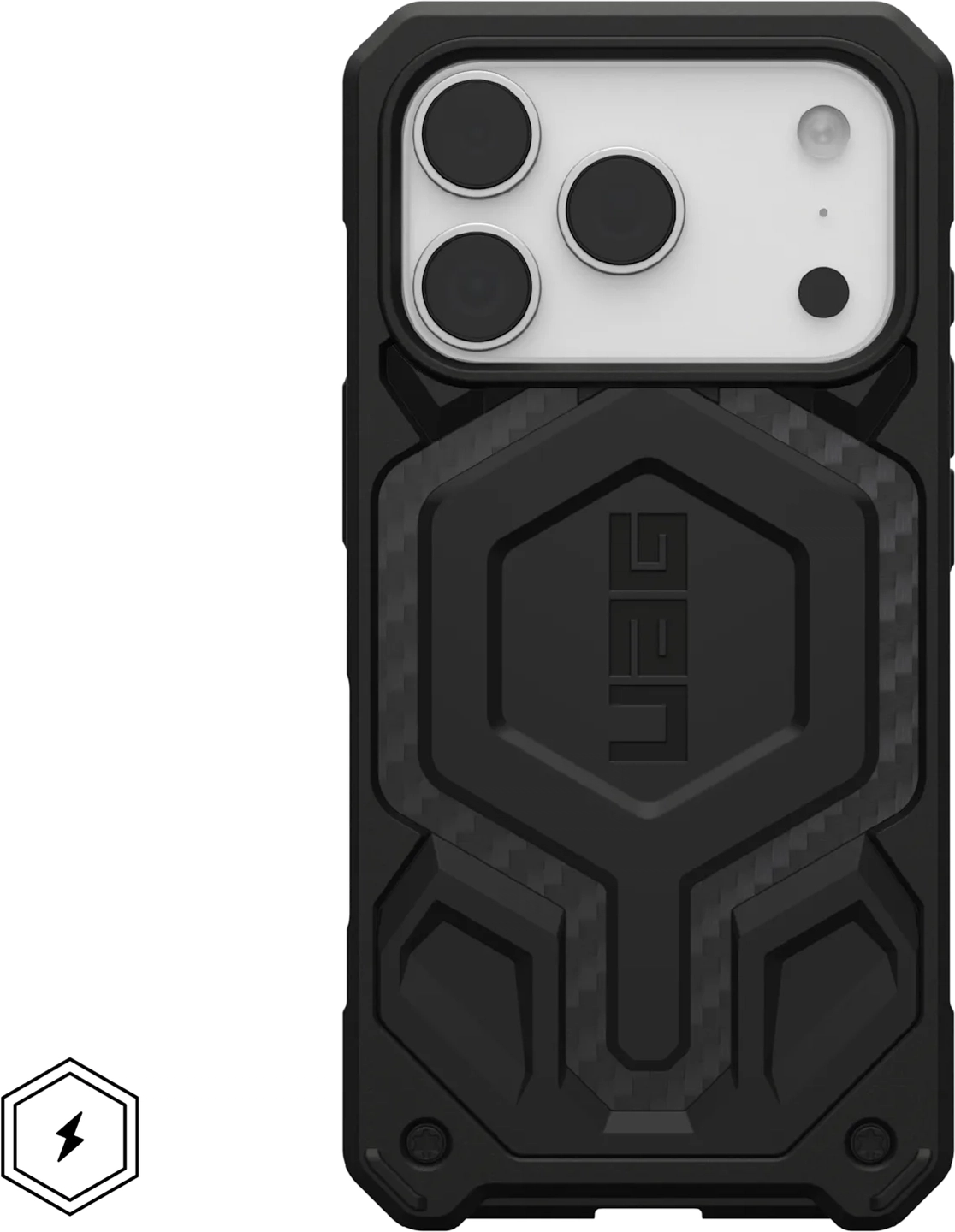 UAG Monarch Pro iPhone 17 Pro Hoesje MagSafe Back Cover Carbon Fiber afbeelding 9