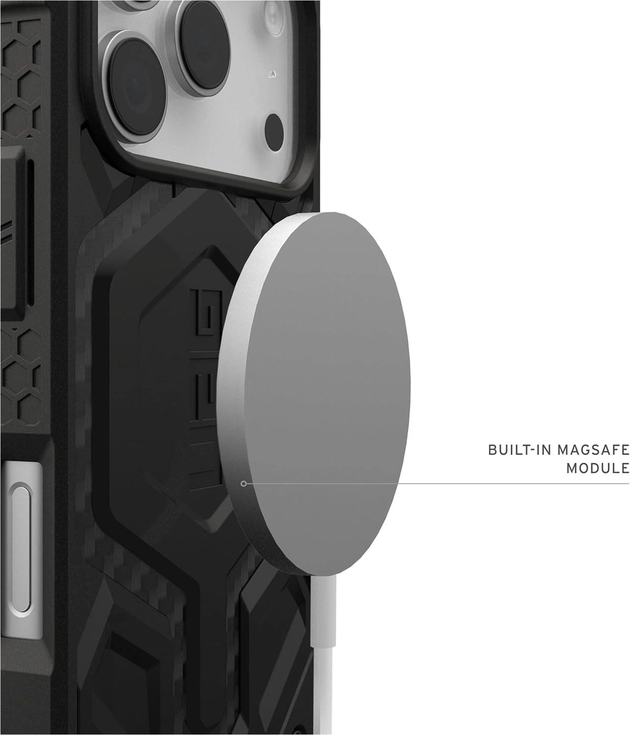 UAG Monarch Pro iPhone 17 Pro Hoesje MagSafe Back Cover Carbon Fiber afbeelding 5