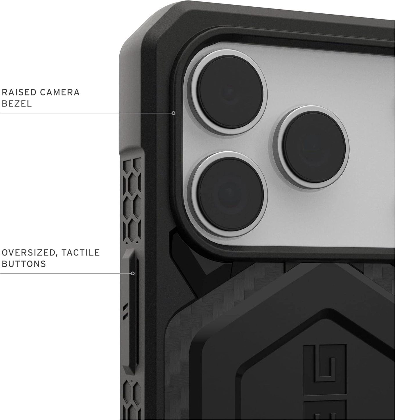 UAG Monarch Pro iPhone 17 Pro Hoesje MagSafe Back Cover Carbon Fiber afbeelding 6