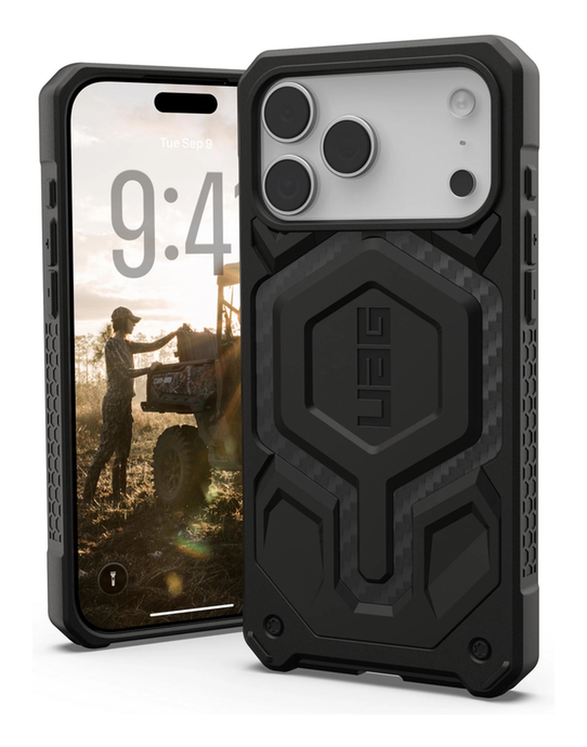 UAG Monarch Pro Apple iPhone 17 Pro Max Hoesje MagSafe Back Cover Carbon Fiber afbeelding 1