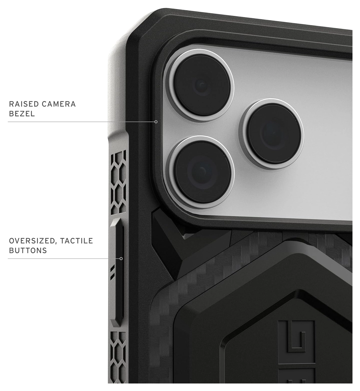 UAG Monarch Pro Apple iPhone 17 Pro Max Hoesje MagSafe Back Cover Carbon Fiber afbeelding 6