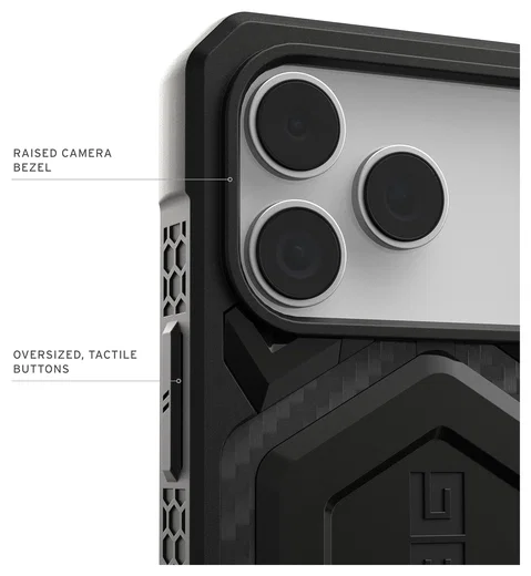 UAG Monarch Pro Apple iPhone 17 Pro Max Hoesje MagSafe Back Cover Carbon Fiber afbeelding 6