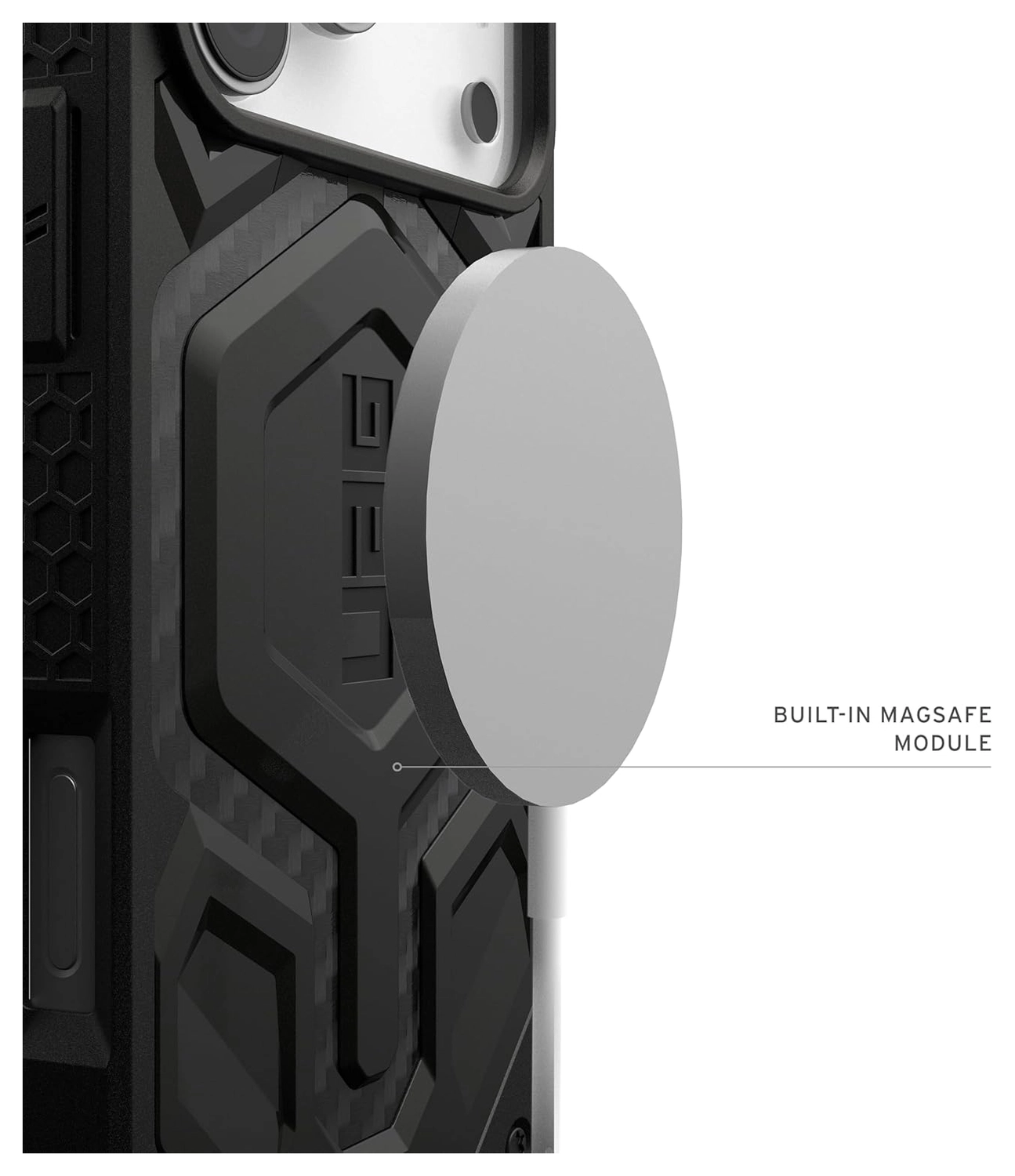 UAG Monarch Pro Apple iPhone 17 Pro Max Hoesje MagSafe Back Cover Carbon Fiber afbeelding 5