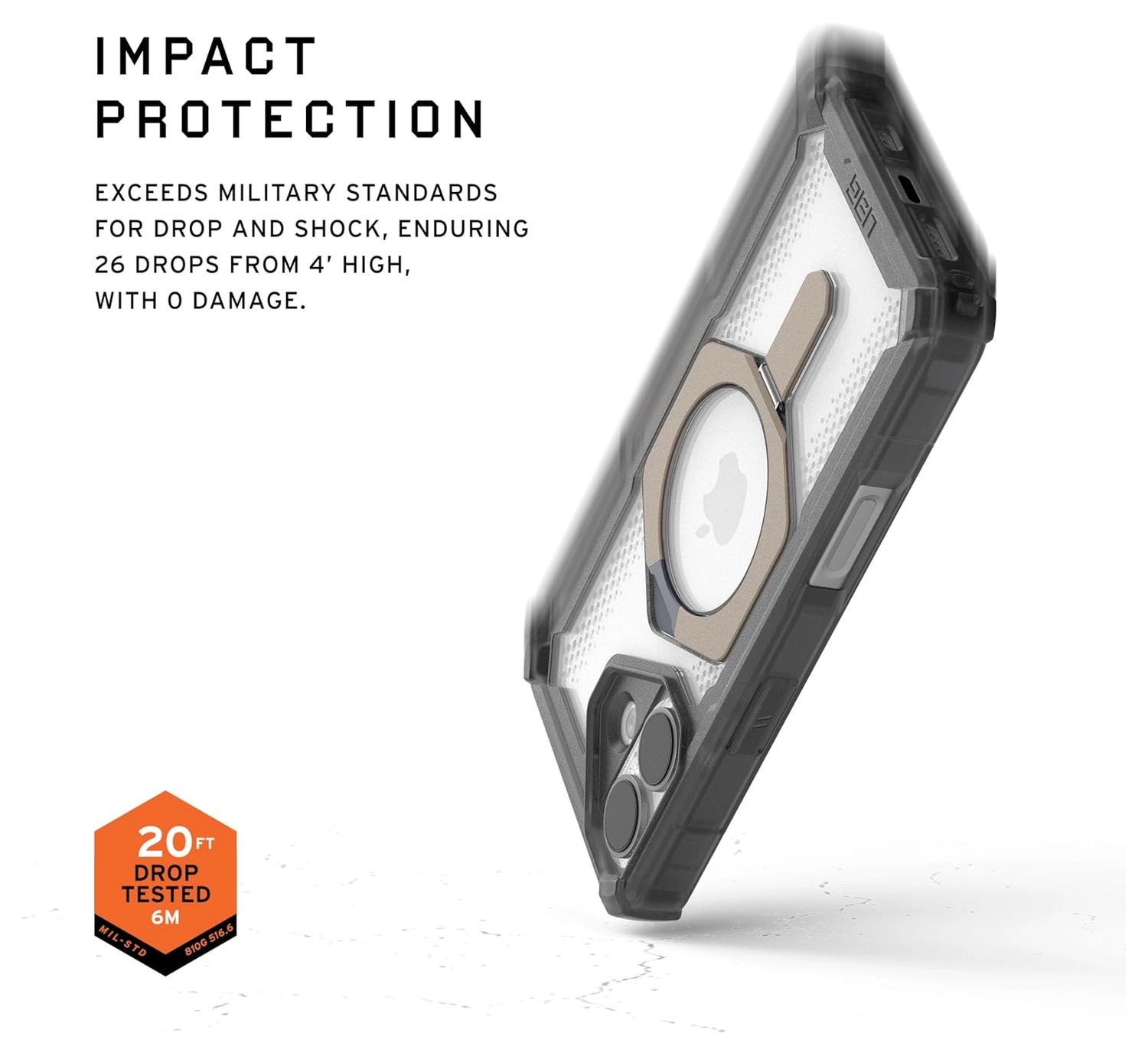 UAG Plasma XTE iPhone 17 Hoesje MagSafe Stand Back Cover Ash Titanium afbeelding 4