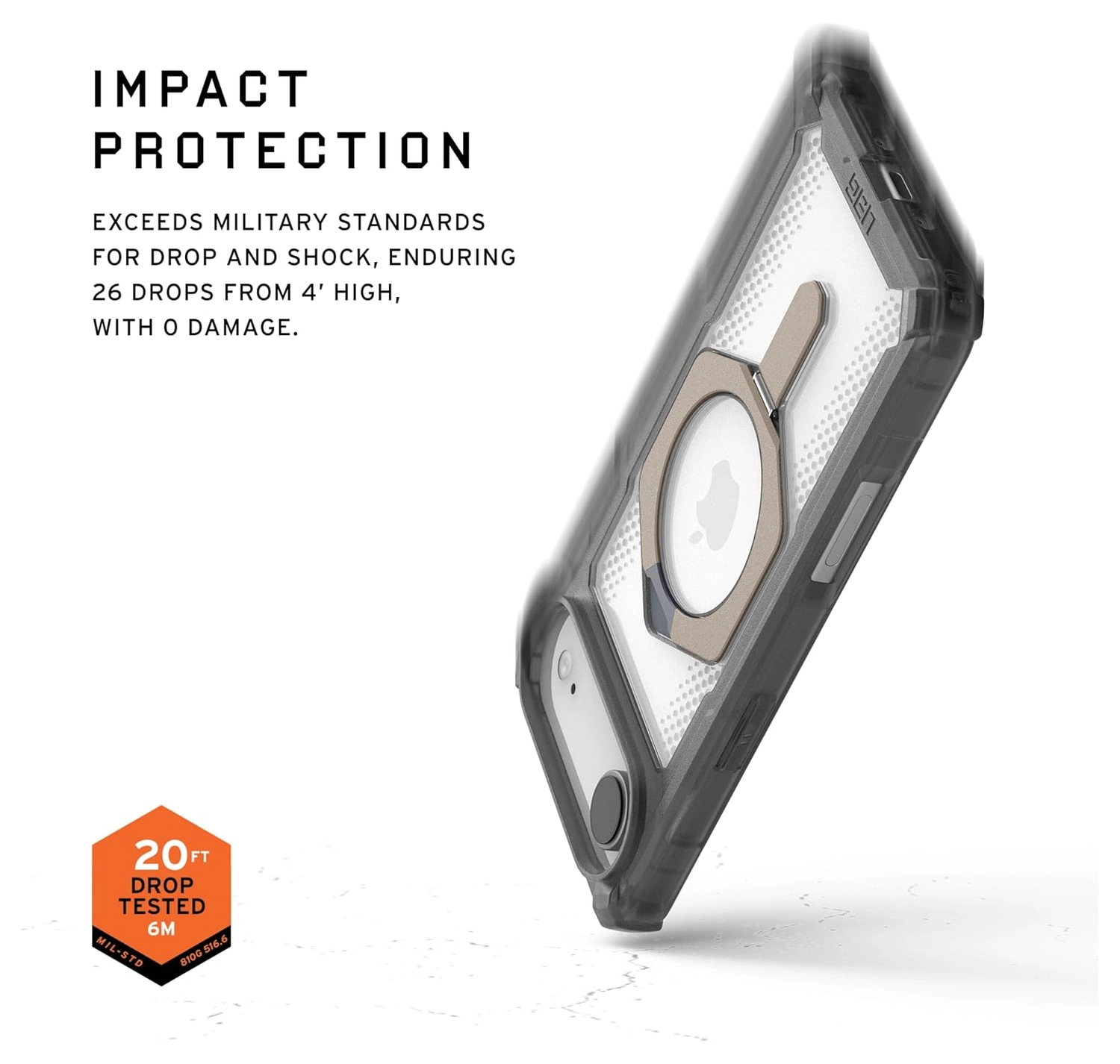 UAG Plasma XTE iPhone Air Hoesje MagSafe Stand Back Cover Ash Titanium afbeelding 4