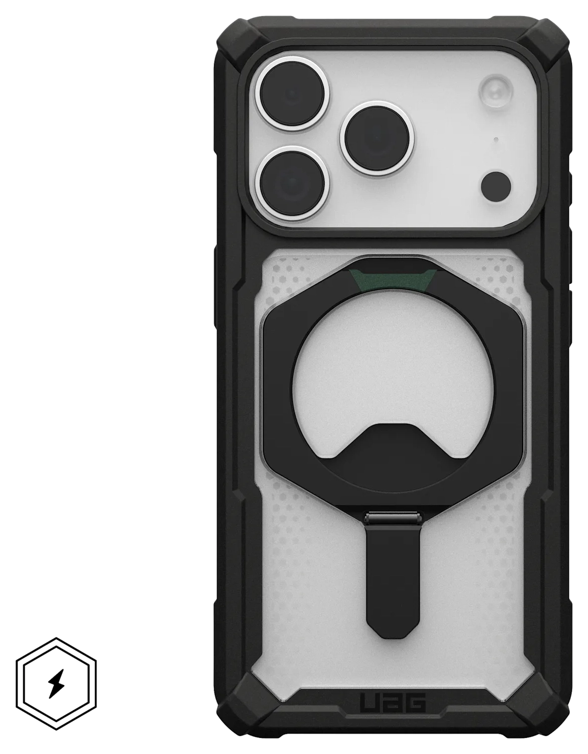 UAG Plasma XTE iPhone 17 Pro Hoesje MagSafe Stand Back Cover Transparant Zwart afbeelding 7