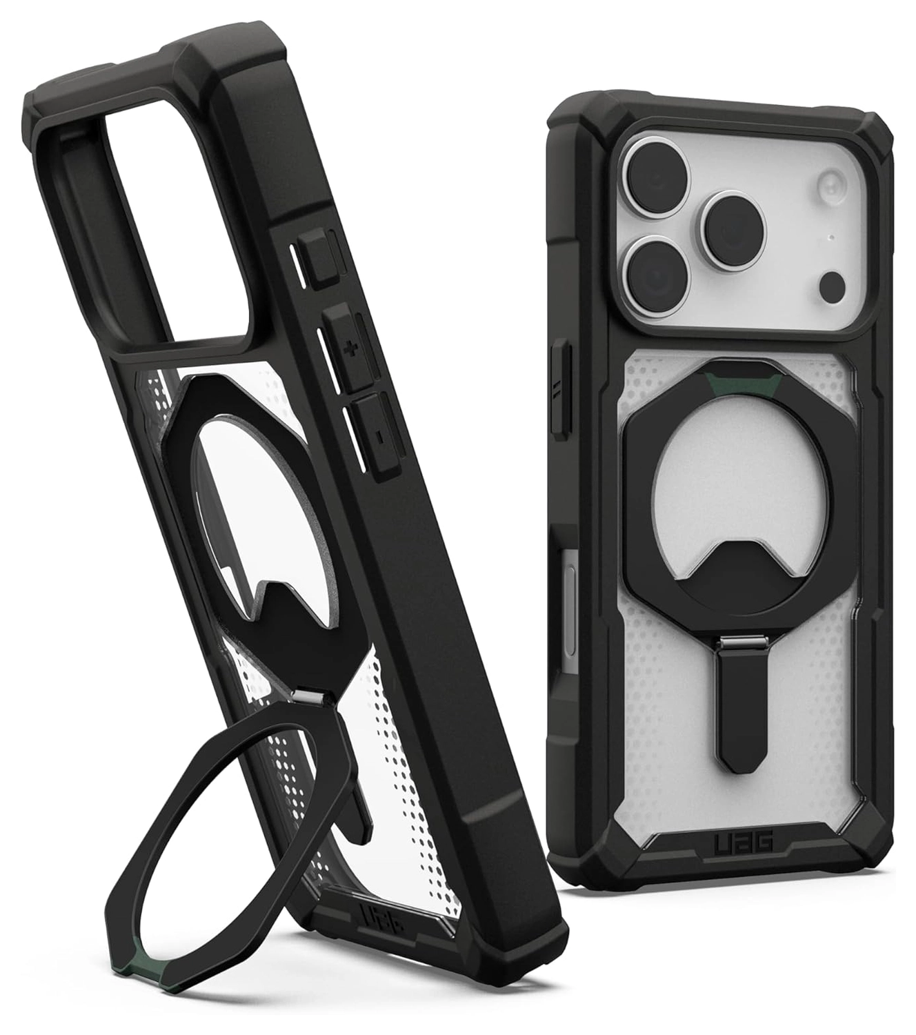 UAG Plasma XTE iPhone 17 Pro Hoesje MagSafe Stand Back Cover Transparant Zwart afbeelding 1