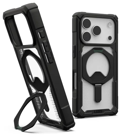 UAG Plasma XTE iPhone 17 Pro Hoesje MagSafe Stand Back Cover Transparant Zwart afbeelding 1