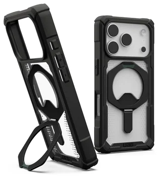 UAG Plasma XTE iPhone 17 Pro Hoesje MagSafe Stand Back Cover Transparant Zwart
