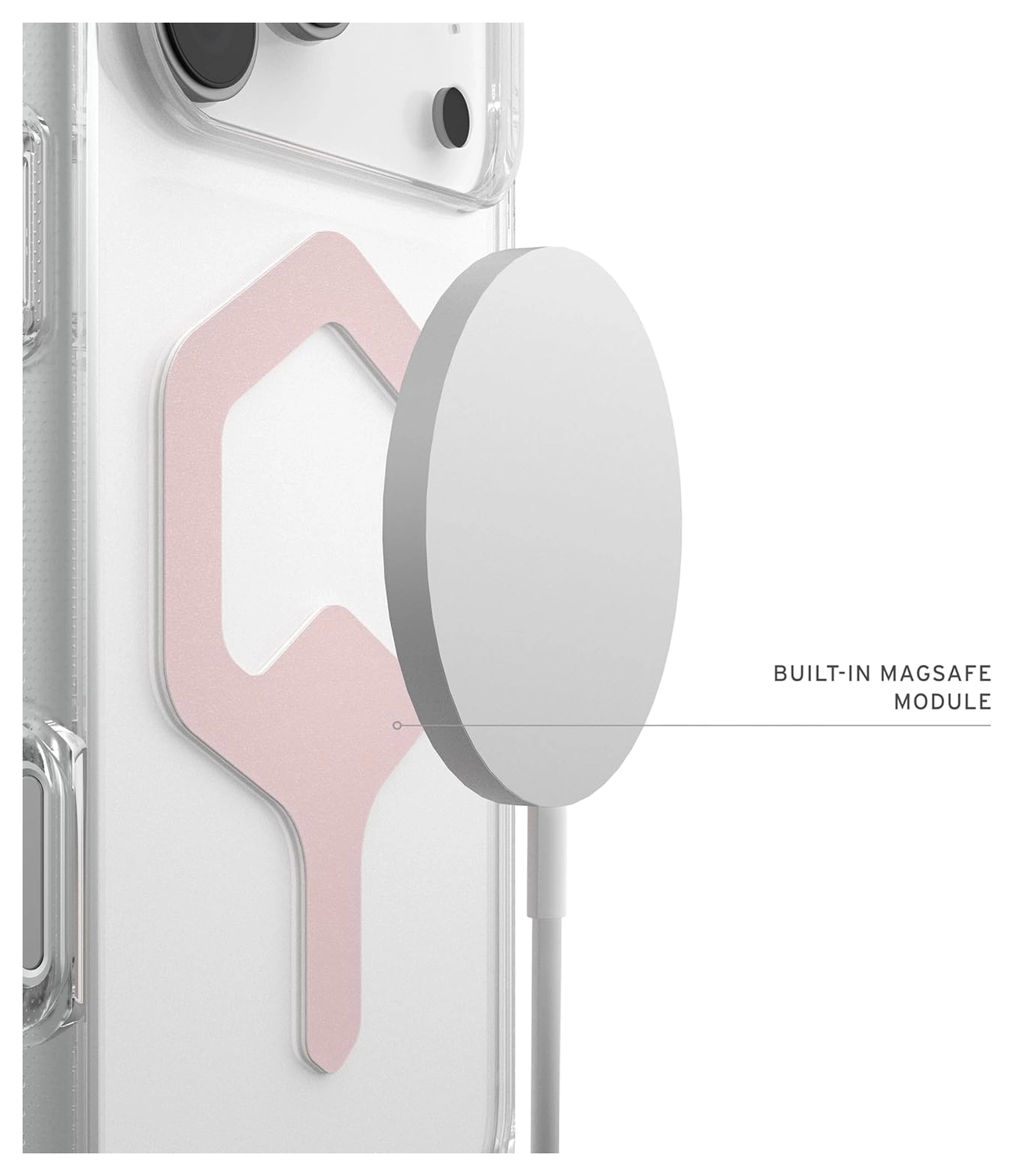 UAG Plyo Pro iPhone 17 Pro Max Hoesje MagSafe Back Cover Ice Roze Goud afbeelding 5