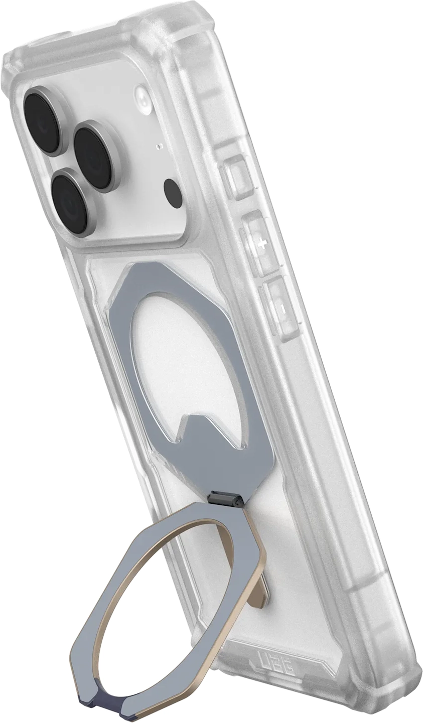 UAG Plasma XTE iPhone 17 Pro Hoesje MagSafe Stand Back Cover Titanium Clear afbeelding 4