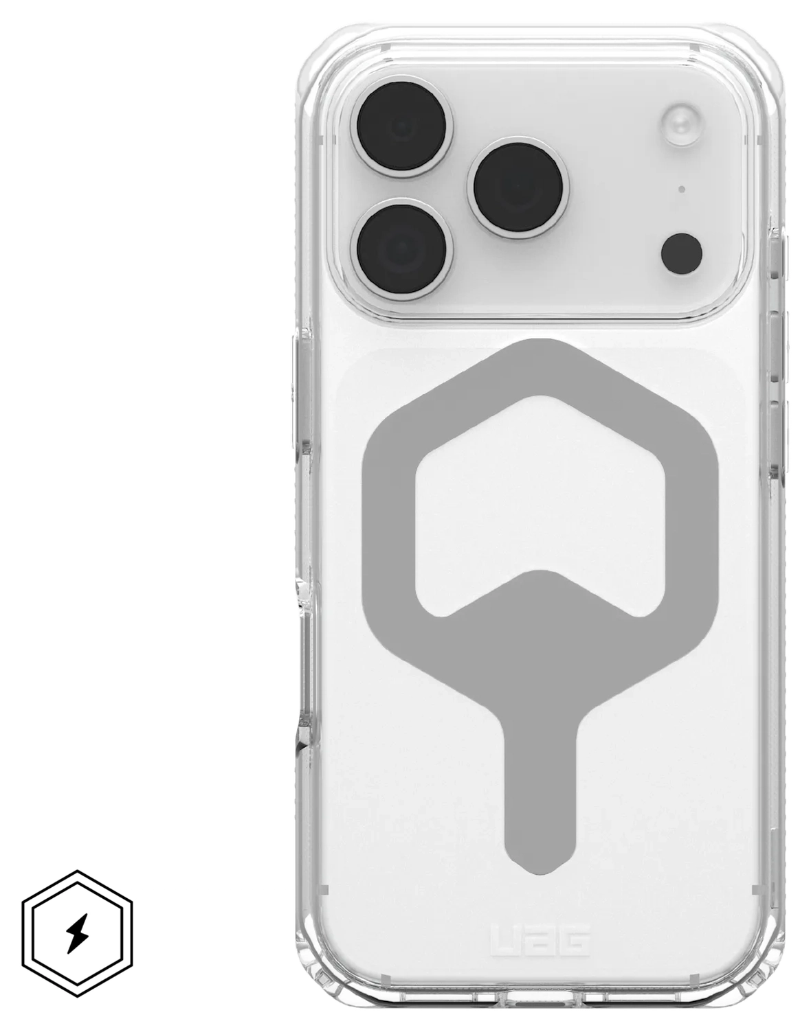 UAG Plyo Pro iPhone 17 Pro Hoesje MagSafe Back Cover Ice Zilver afbeelding 8