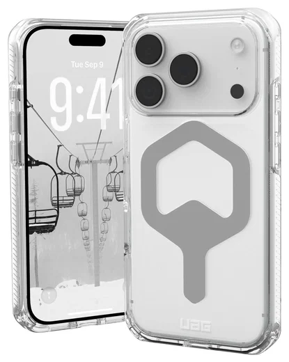 UAG Plyo Pro iPhone 17 Pro Hoesje MagSafe Back Cover Ice Zilver afbeelding 1