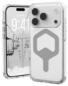 UAG Plyo Pro iPhone 17 Pro Hoesje MagSafe Back Cover Ice Zilver
