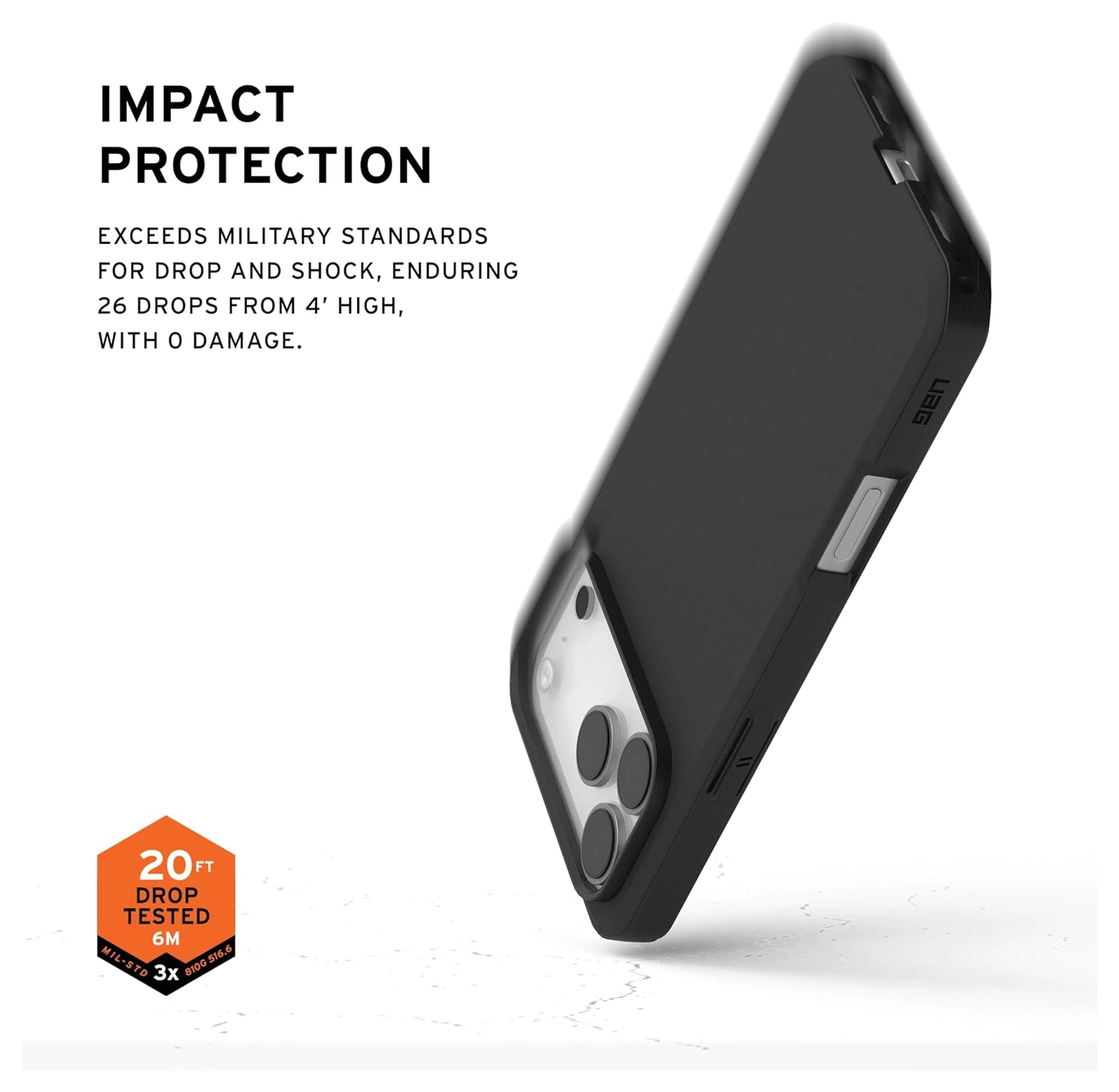 UAG Civilian LT iPhone 17 Pro Max Hoesje MagSafe Back Cover Zwart afbeelding 4