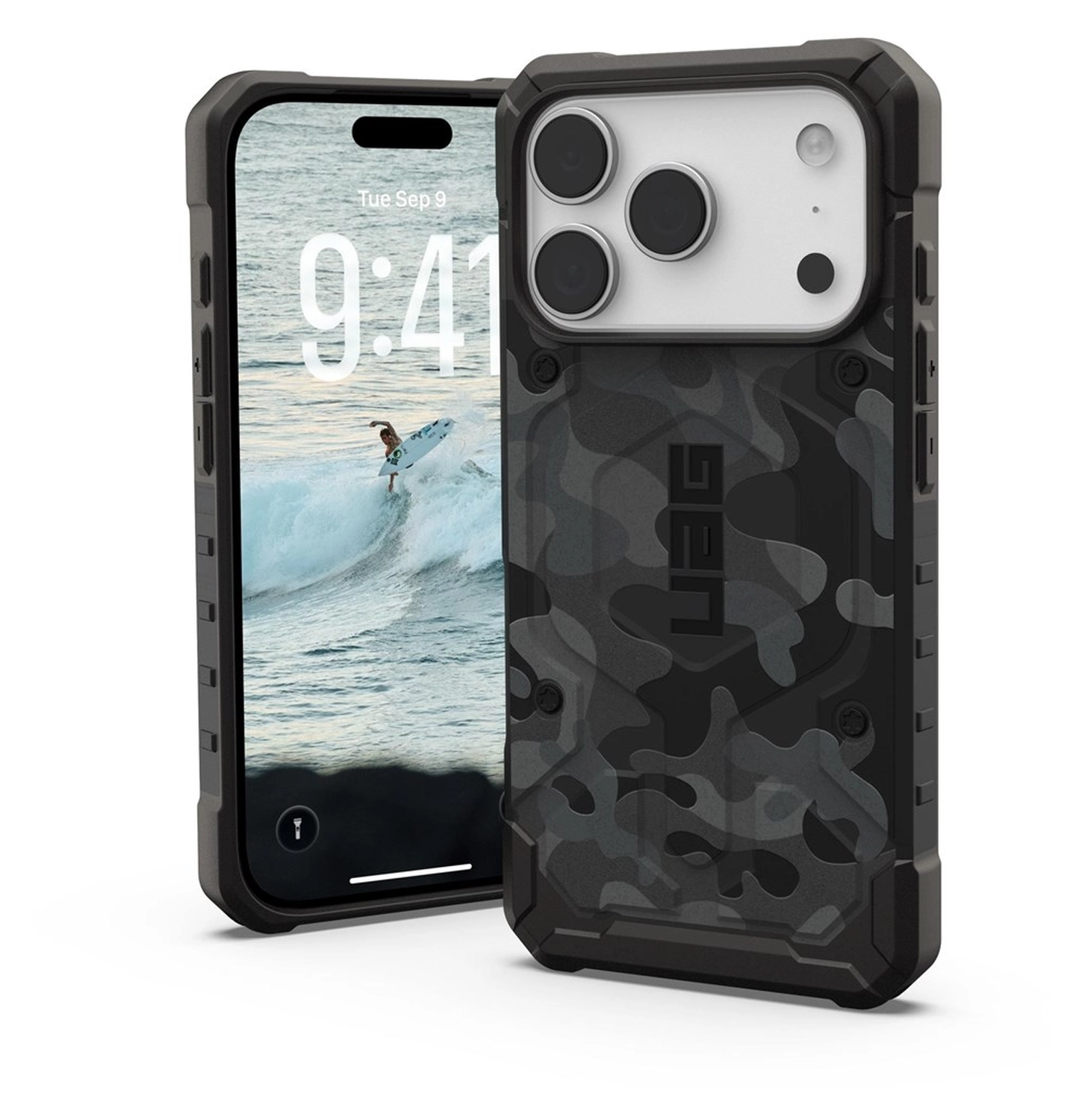 UAG Pathfinder iPhone 17 Pro Hoesje MagSafe Back Cover Camo Zwart afbeelding 1