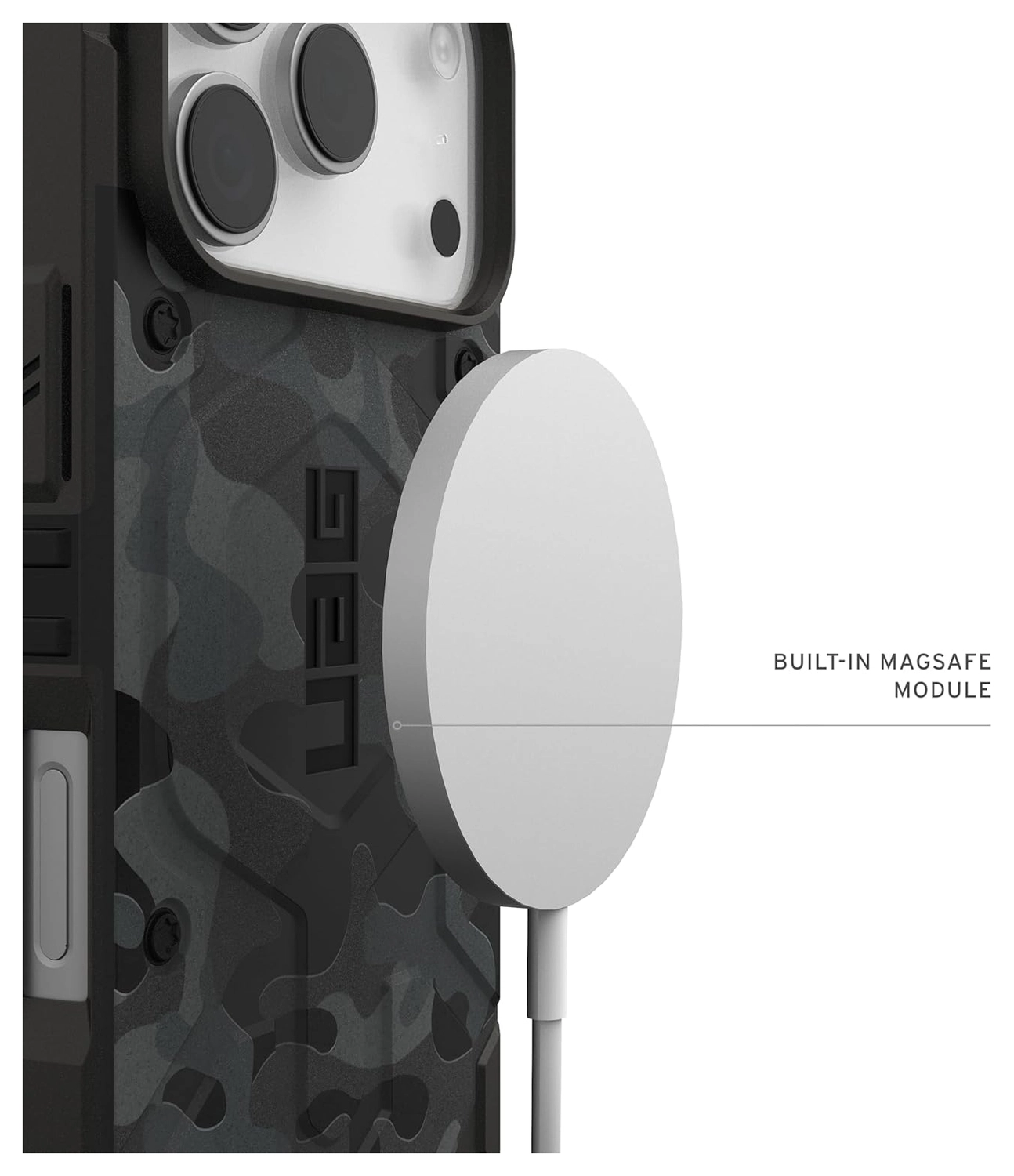 UAG Pathfinder iPhone 17 Pro Hoesje MagSafe Back Cover Camo Zwart afbeelding 5