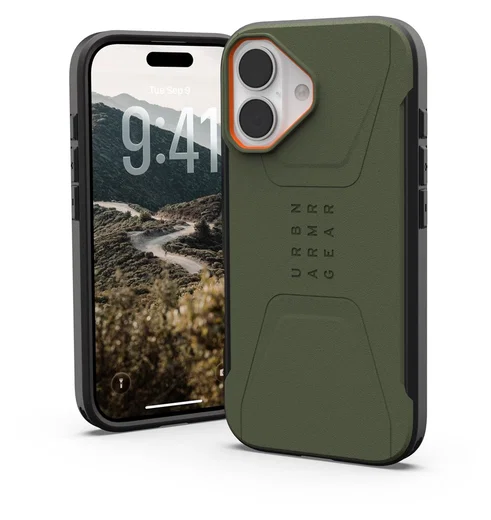UAG Civilian Apple iPhone 17 Hoesje MagSafe Back Cover Groen Oranje afbeelding 1