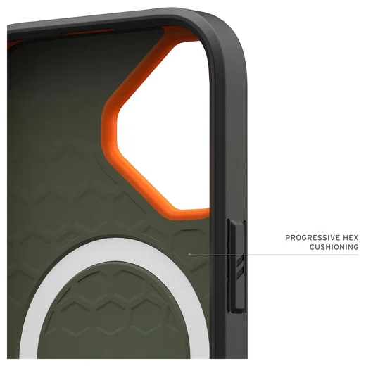 UAG Civilian Apple iPhone 17 Hoesje MagSafe Back Cover Groen Oranje afbeelding 8