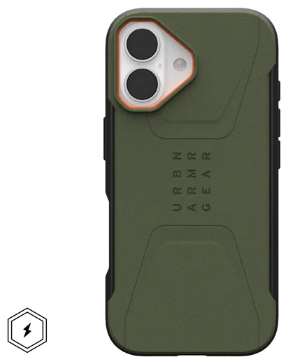UAG Civilian Apple iPhone 17 Hoesje MagSafe Back Cover Groen Oranje afbeelding 9