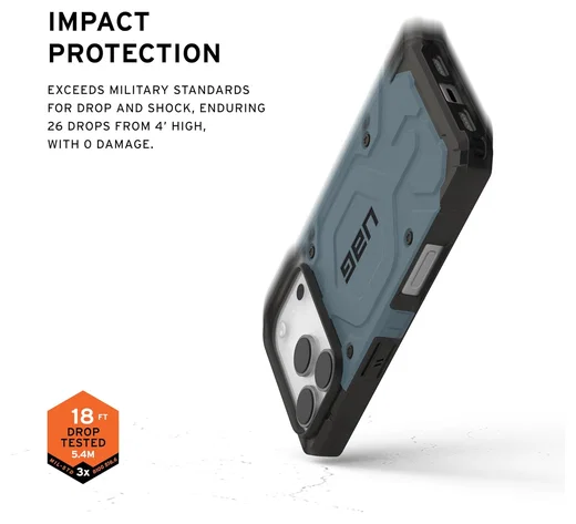 UAG Pathfinder iPhone 17 Pro Hoesje MagSafe Back Cover Blauw afbeelding 4