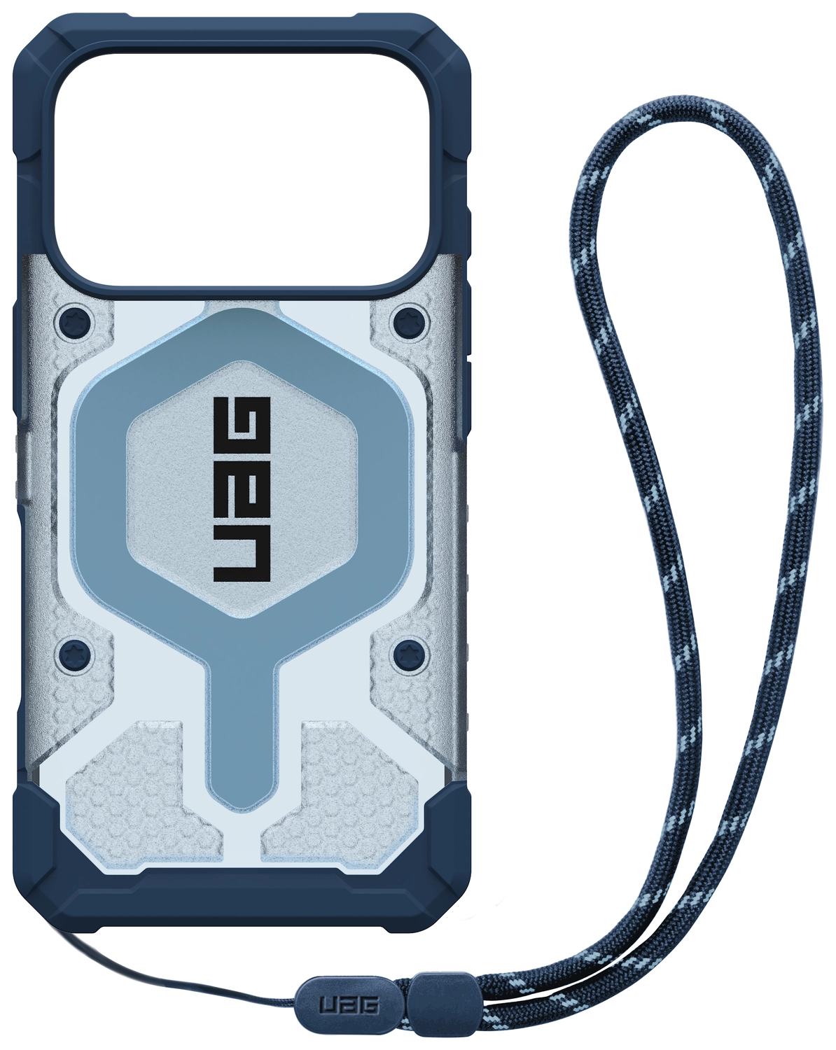 UAG Pathfinder Clear iPhone 17 Pro Hoesje MagSafe met Koord Blauw afbeelding 2