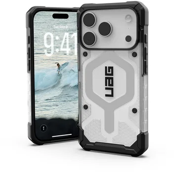 UAG Pathfinder iPhone 17 Pro Hoesje MagSafe Back Cover Ice Zilver
