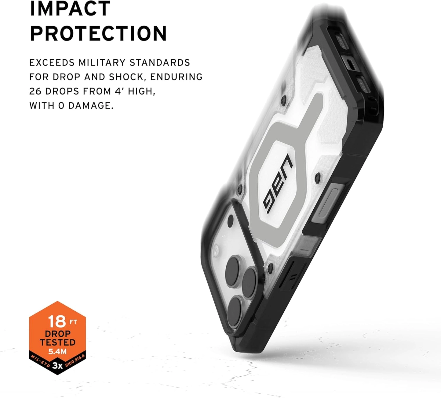UAG Pathfinder iPhone 17 Pro Hoesje MagSafe Back Cover Ice Zilver afbeelding 4