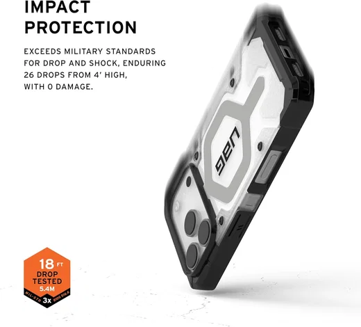 UAG Pathfinder iPhone 17 Pro Hoesje MagSafe Back Cover Ice Zilver afbeelding 4