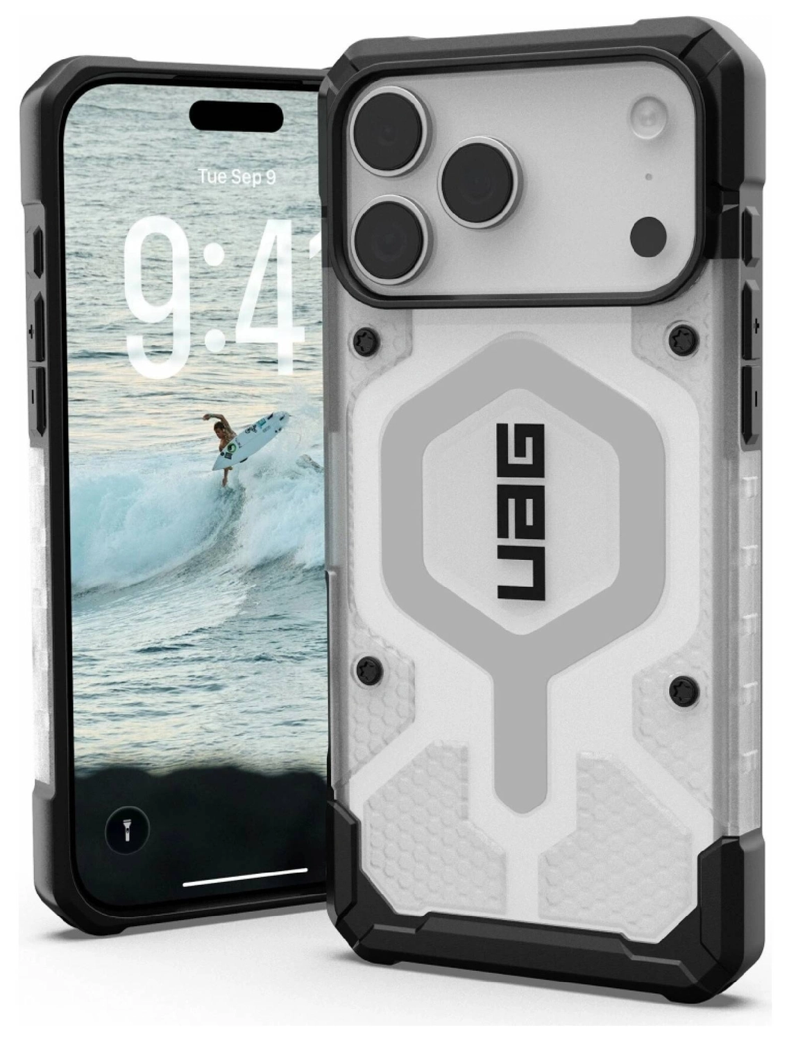UAG Pathfinder Apple iPhone 17 Pro Max Hoesje MagSafe Back Cover Ice Zilver afbeelding 1