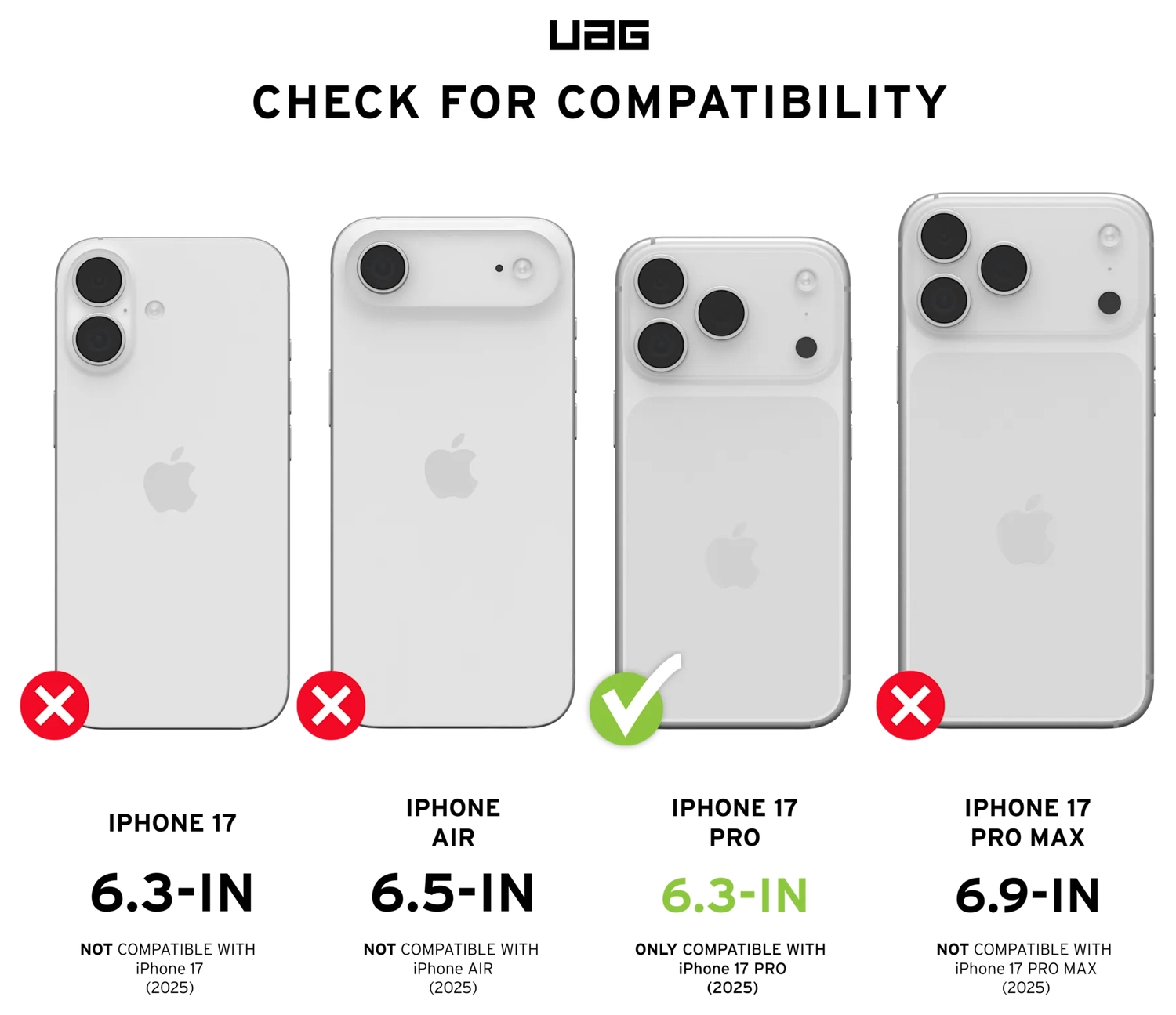 UAG Glass Shield Apple iPhone 17 Pro Screen Protector Tempered Glass afbeelding 8