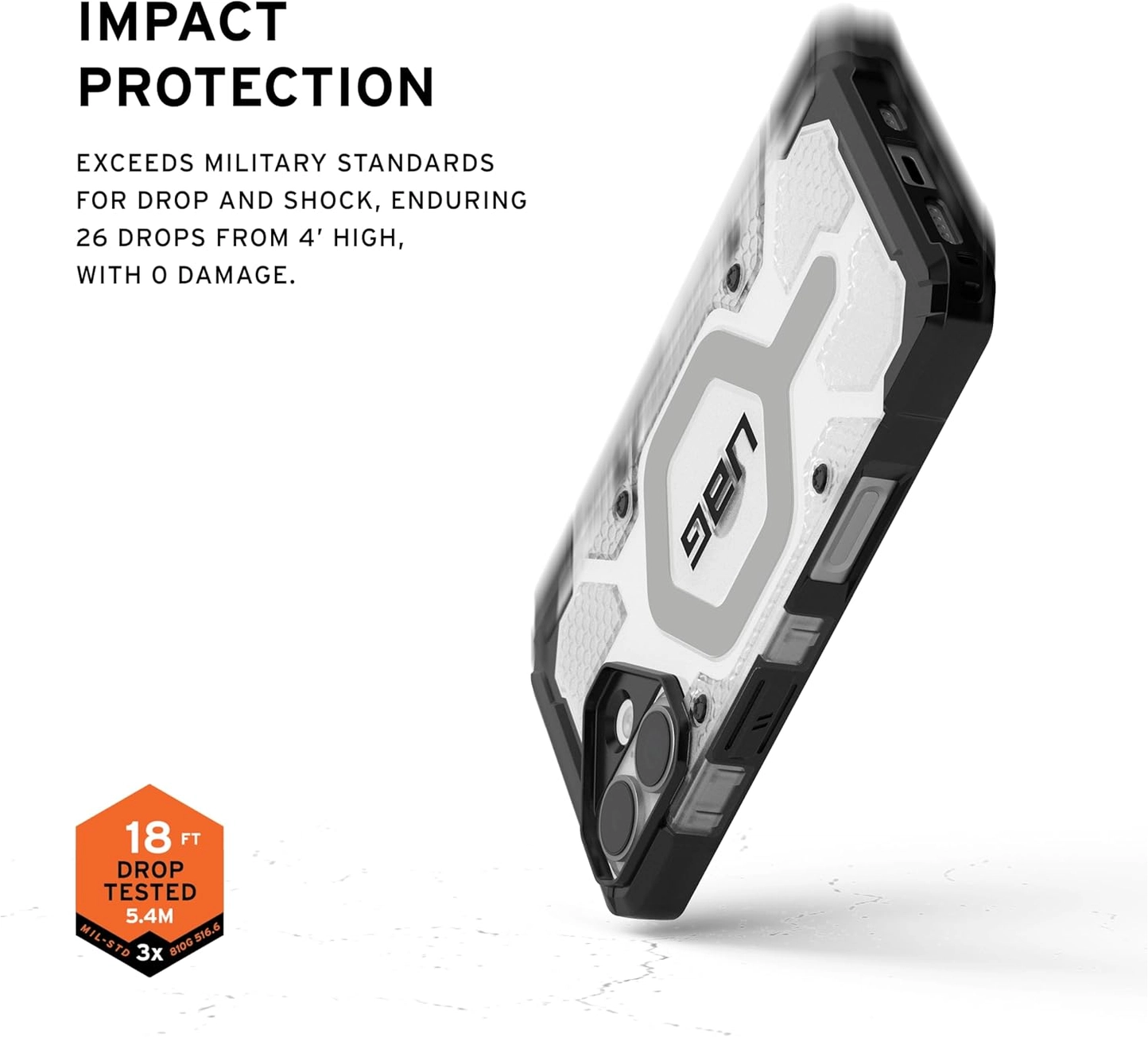 UAG Pathfinder Apple iPhone 17 Hoesje MagSafe Back Cover Ice Zilver afbeelding 4