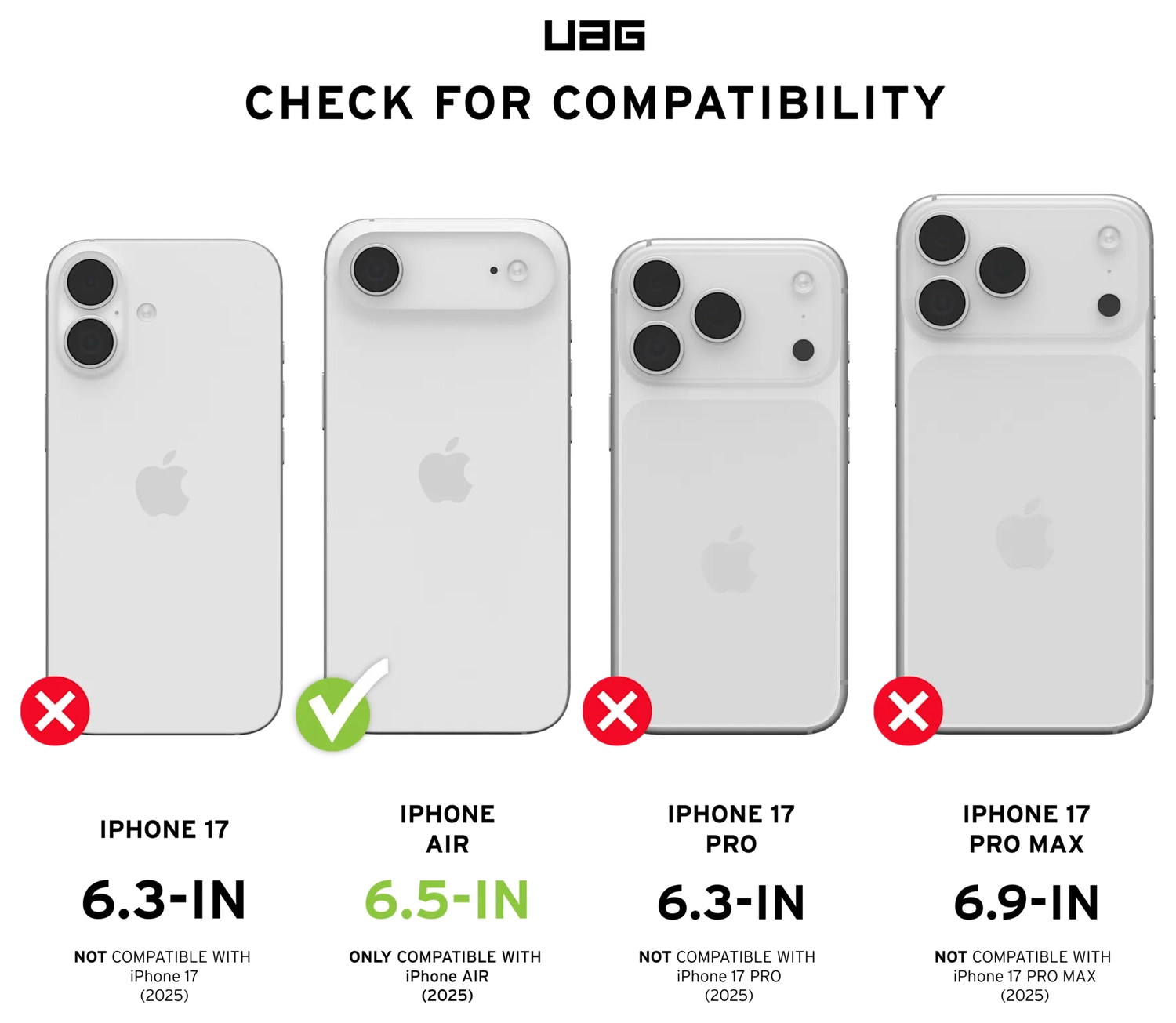 UAG Glass Shield Apple iPhone Air Screen Protector Tempered Glass afbeelding 9