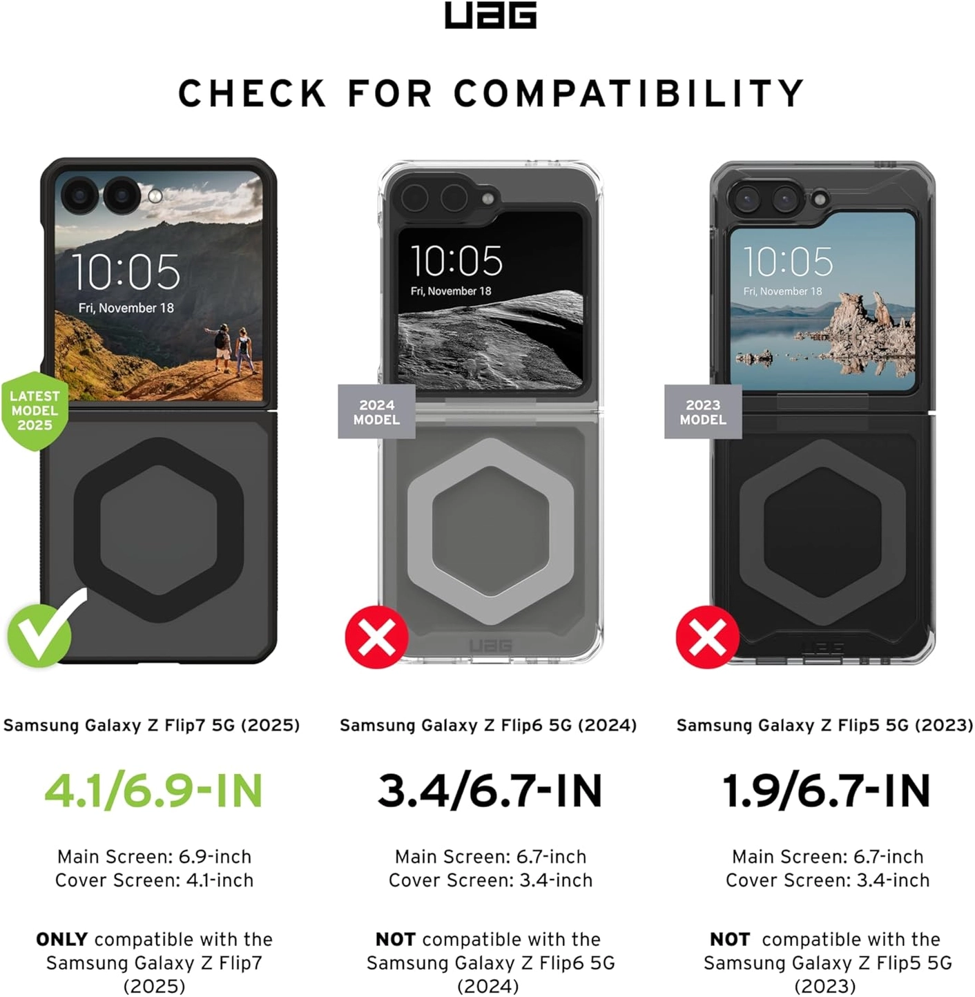 UAG Mouve Samsung Galaxy Z Flip 7 Hoesje MagSafe Back Cover Ash afbeelding 8