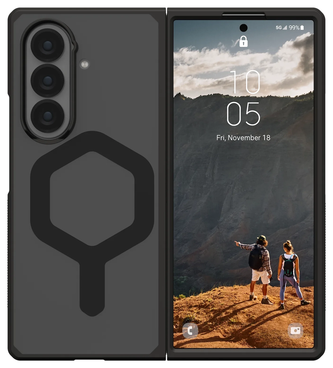 UAG Mouve Samsung Galaxy Z Fold 7 Hoesje MagSafe Back Cover Ash afbeelding 2