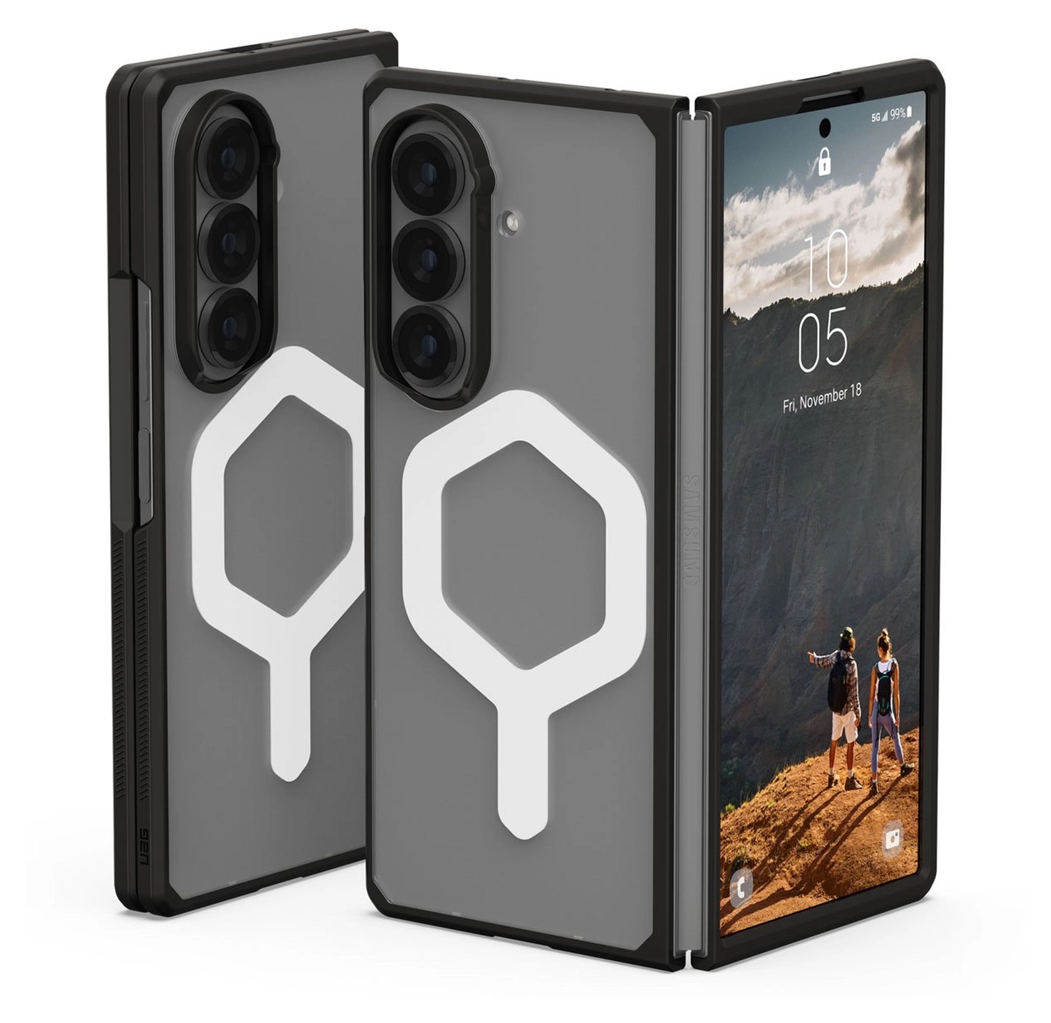 UAG Mouve Samsung Galaxy Z Fold 7 Hoesje MagSafe Back Cover Ice afbeelding 1