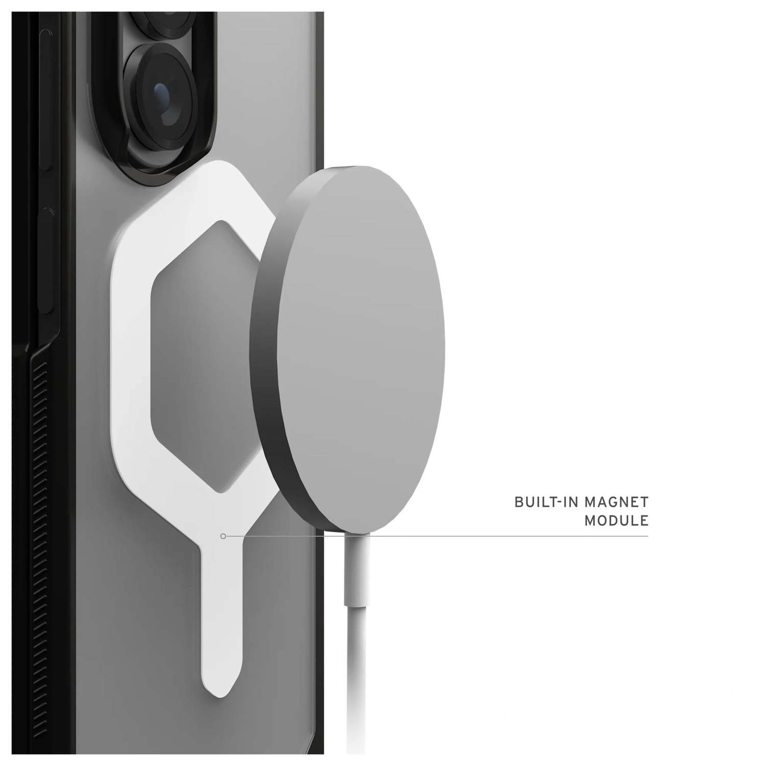 UAG Mouve Samsung Galaxy Z Fold 7 Hoesje MagSafe Back Cover Ice afbeelding 4