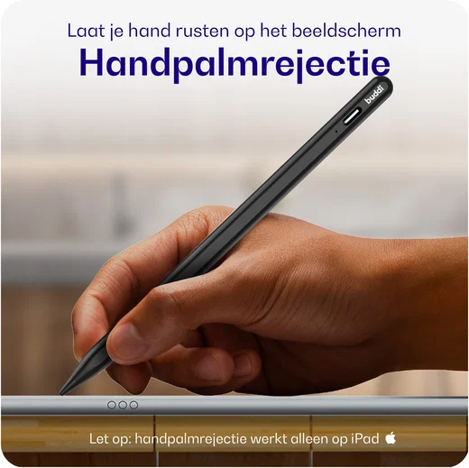 Buddi Flow 2 Universele Stylus Pen voor Android en iPad Zwart afbeelding 4