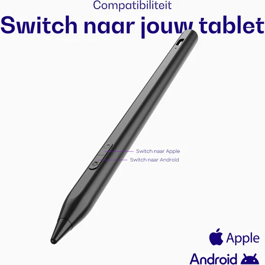 Buddi Flow 2 Universele Stylus Pen voor Android en iPad Zwart afbeelding 2