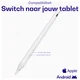 Buddi Flow 2 Universele Stylus Pen voor Android en iPad Wit afbeelding 2