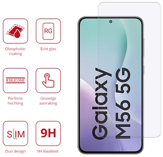 Rosso Samsung Galaxy M56 9H Tempered Glass Screen Protector afbeelding 2